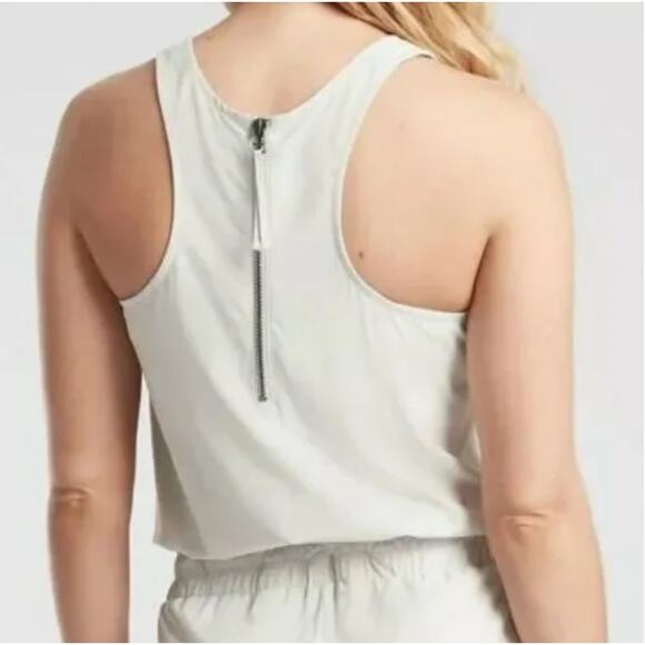 Athleta Revive Jumpsuit in Abalone Grey Size 4 NWT - Picture 4 of 11